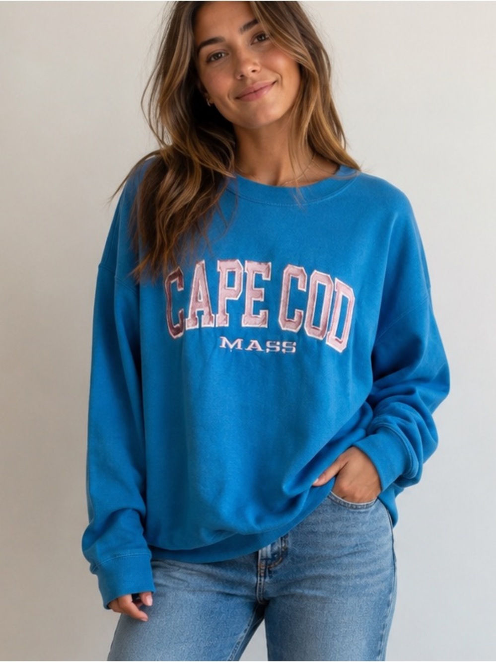Vintage 1990s Blue Cape Cod massachusetts Sweater size medium